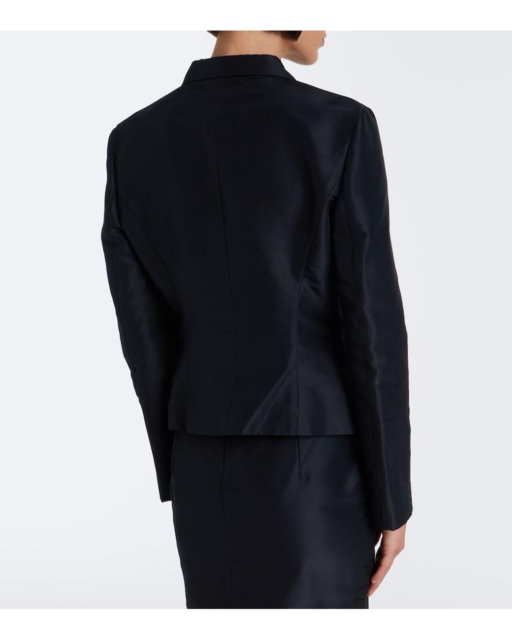 Gucci Black Silk Faille Jacket