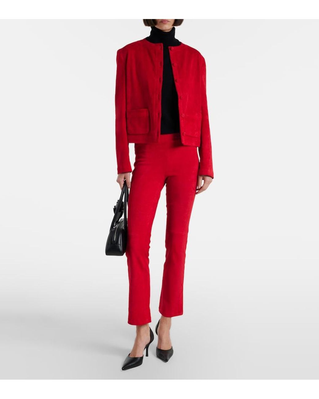 Stouls Red Gabrielle Suede Jacket
