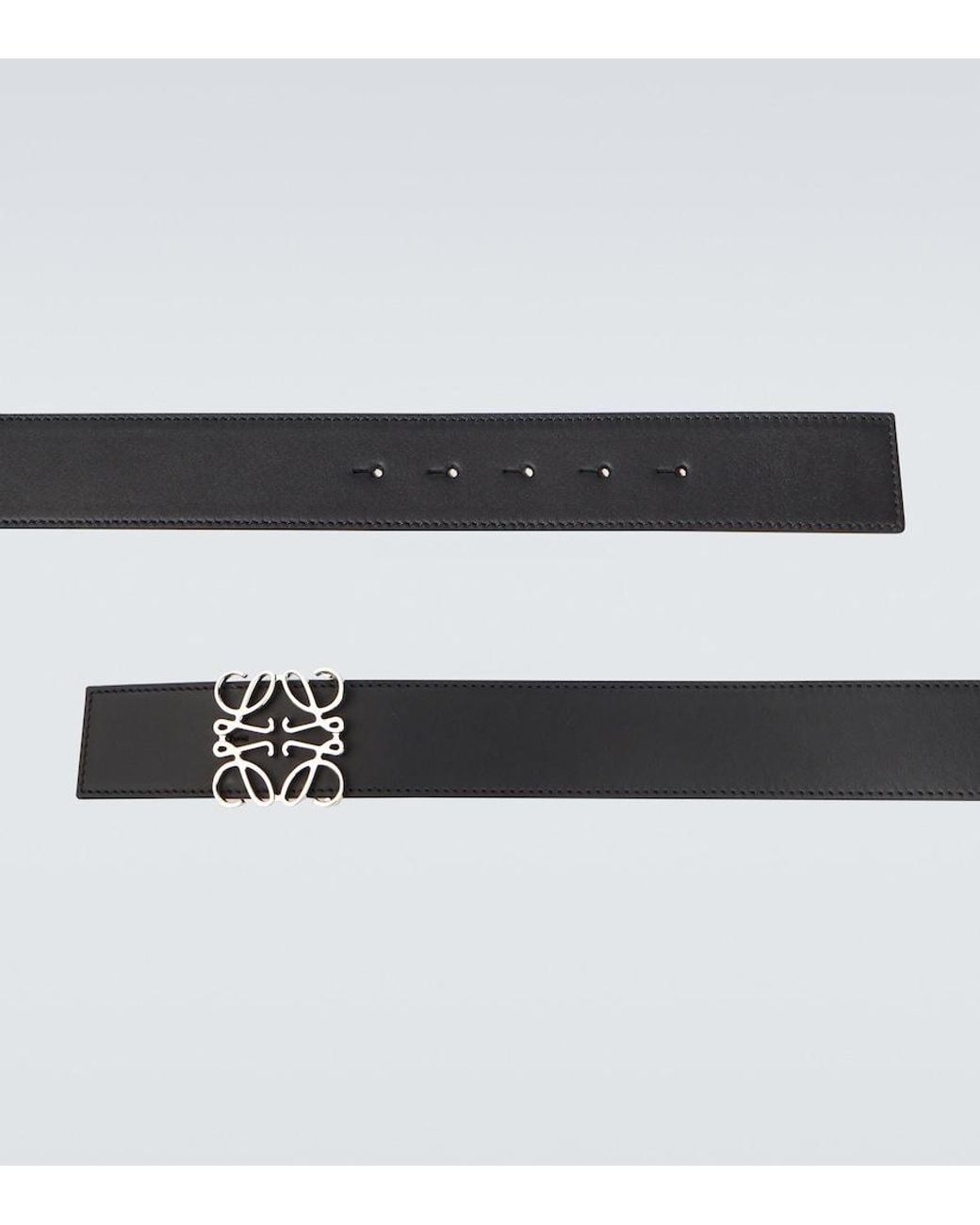 Loewe Metallic Anagram Reversible Leather Belt for men