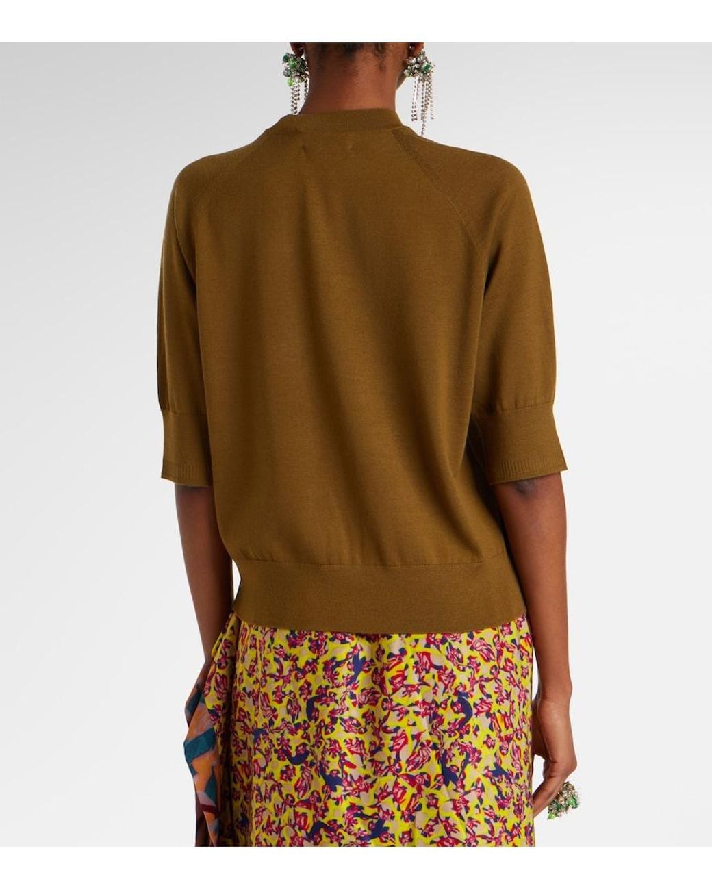 Dries Van Noten Brown Wool Sweater