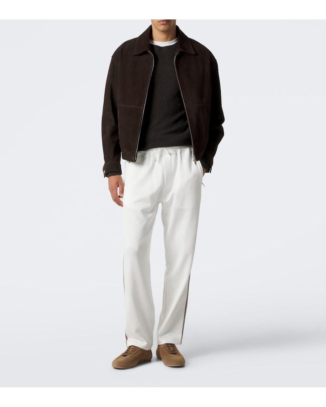 Eleventy White Cotton Straight Pants for men