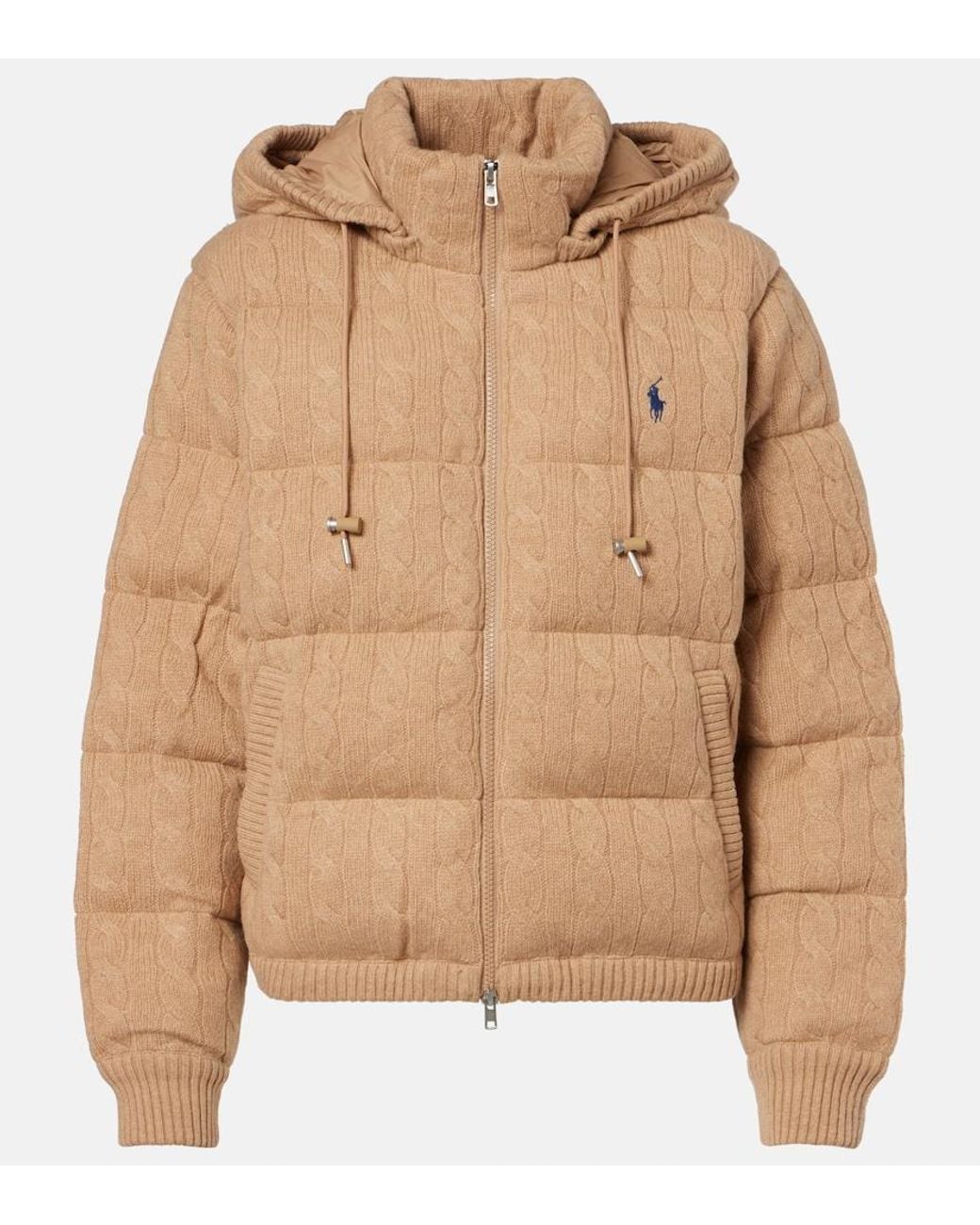Polo Ralph Lauren Natural Wool And Cashmere Puffer Jacket