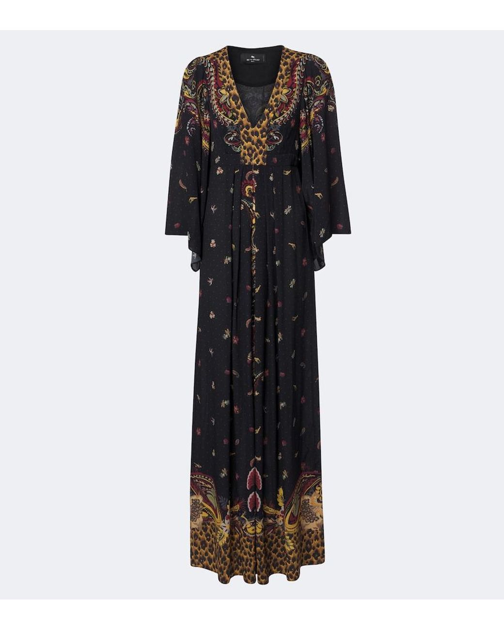 Etro Black Printed Maxi Dress
