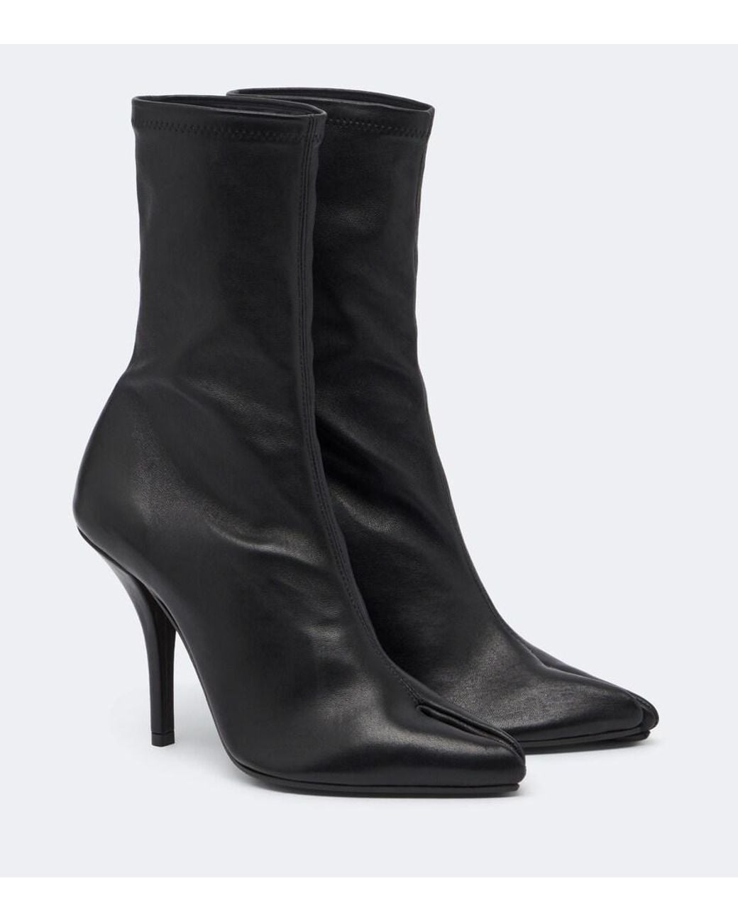 Maison Margiela Black Tabi Claw Leather Ankle Boots