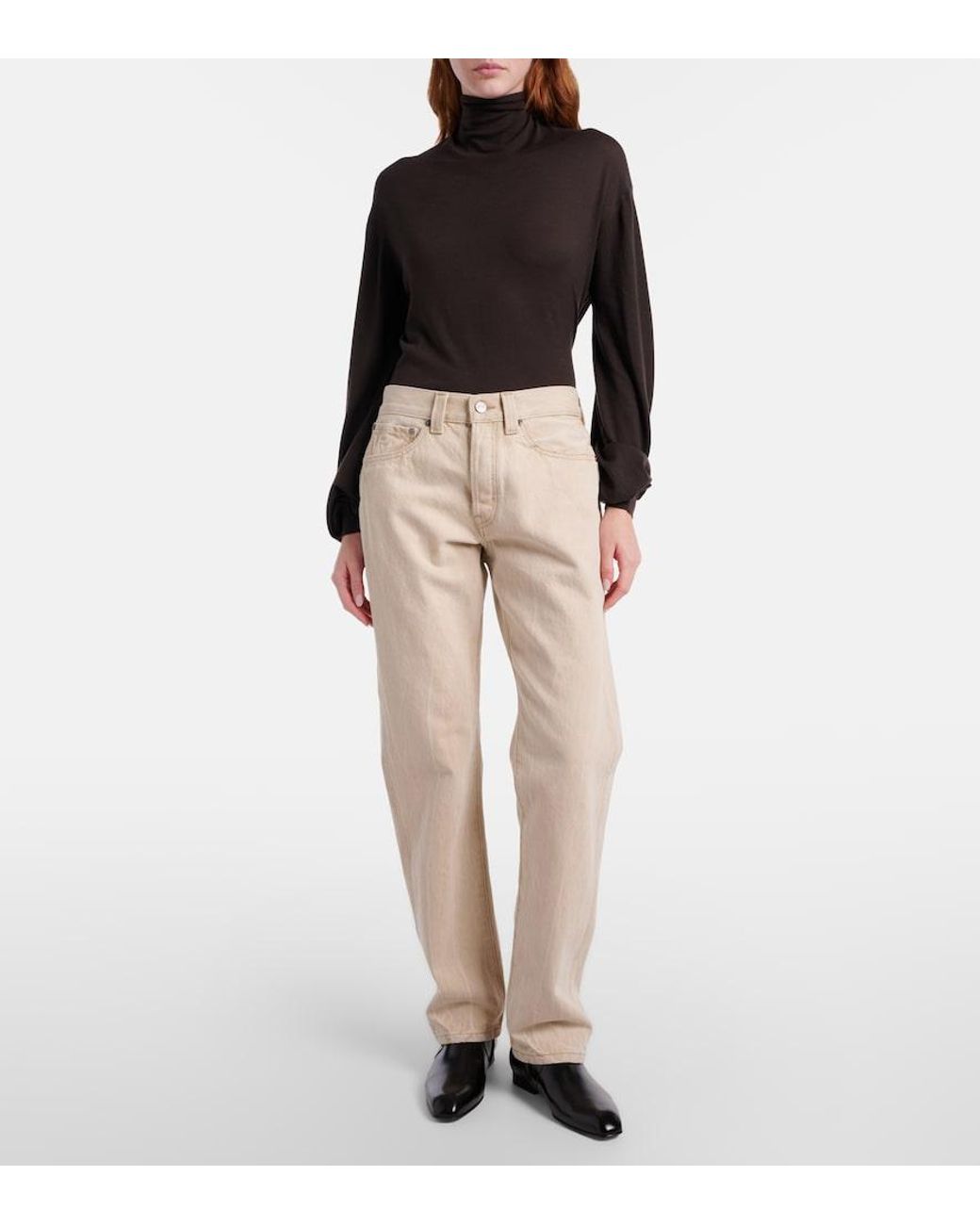 Khaite Natural Callum Straight Jeans
