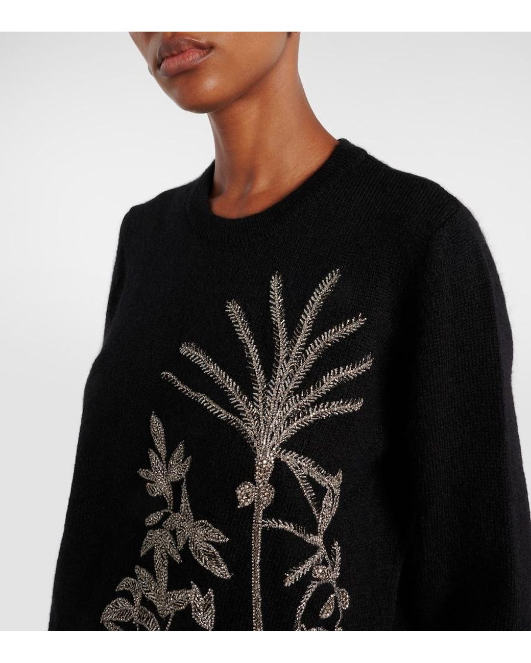 Costarellos Black Noemie Embellished Sweater