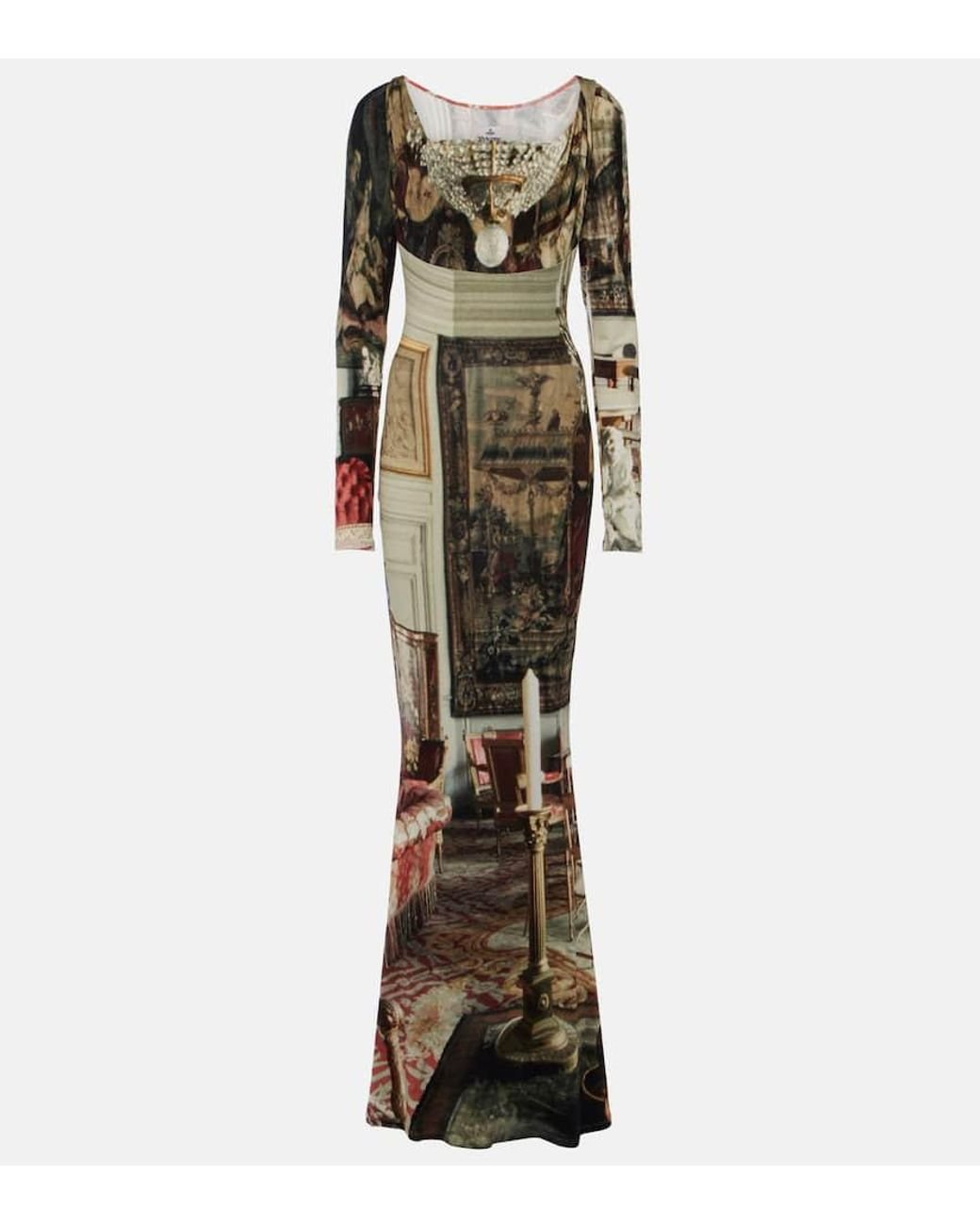 Vivienne Westwood★Saloon printed maxi dress マキシドレス Saloon printed maxi dress in multicoloured - Vivienne