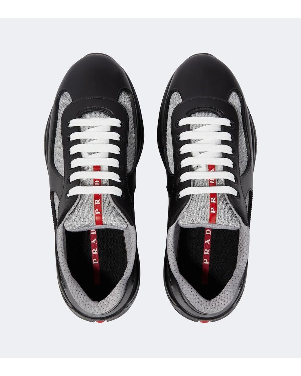 Prada Black Recycled Polyester-blend Sneakers for men