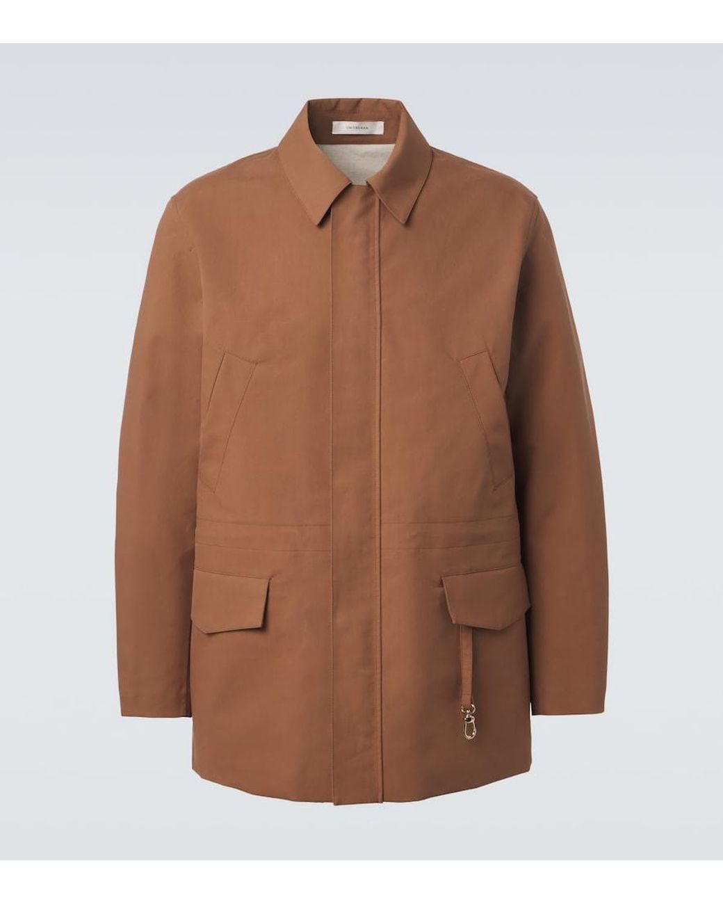 Umit Benan Brown Country Cotton And Linen Jacket for men