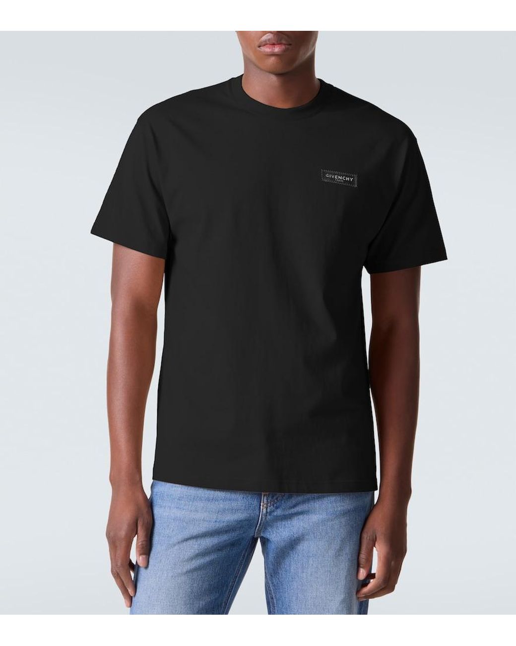 Givenchy Black Logo Cotton Jersey T-Shirt for men