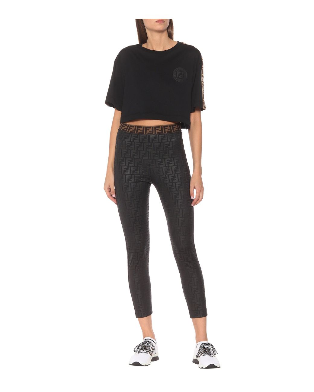 Fendi Ff Performance leggings in Black | Lyst