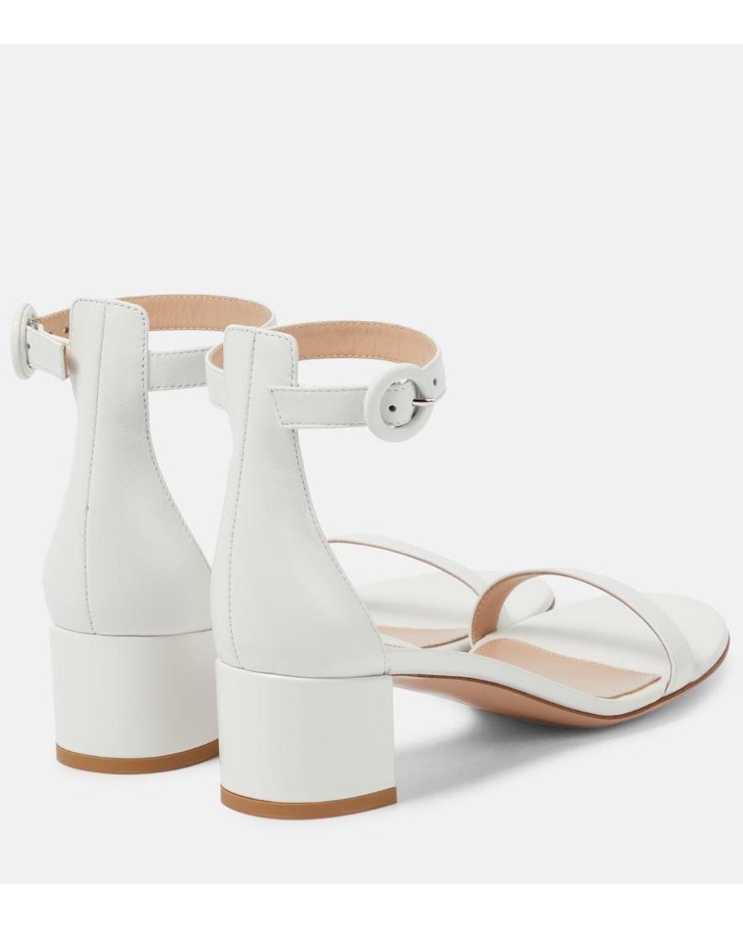 Gianvito Rossi White Gaeta 45 Leather Sandals