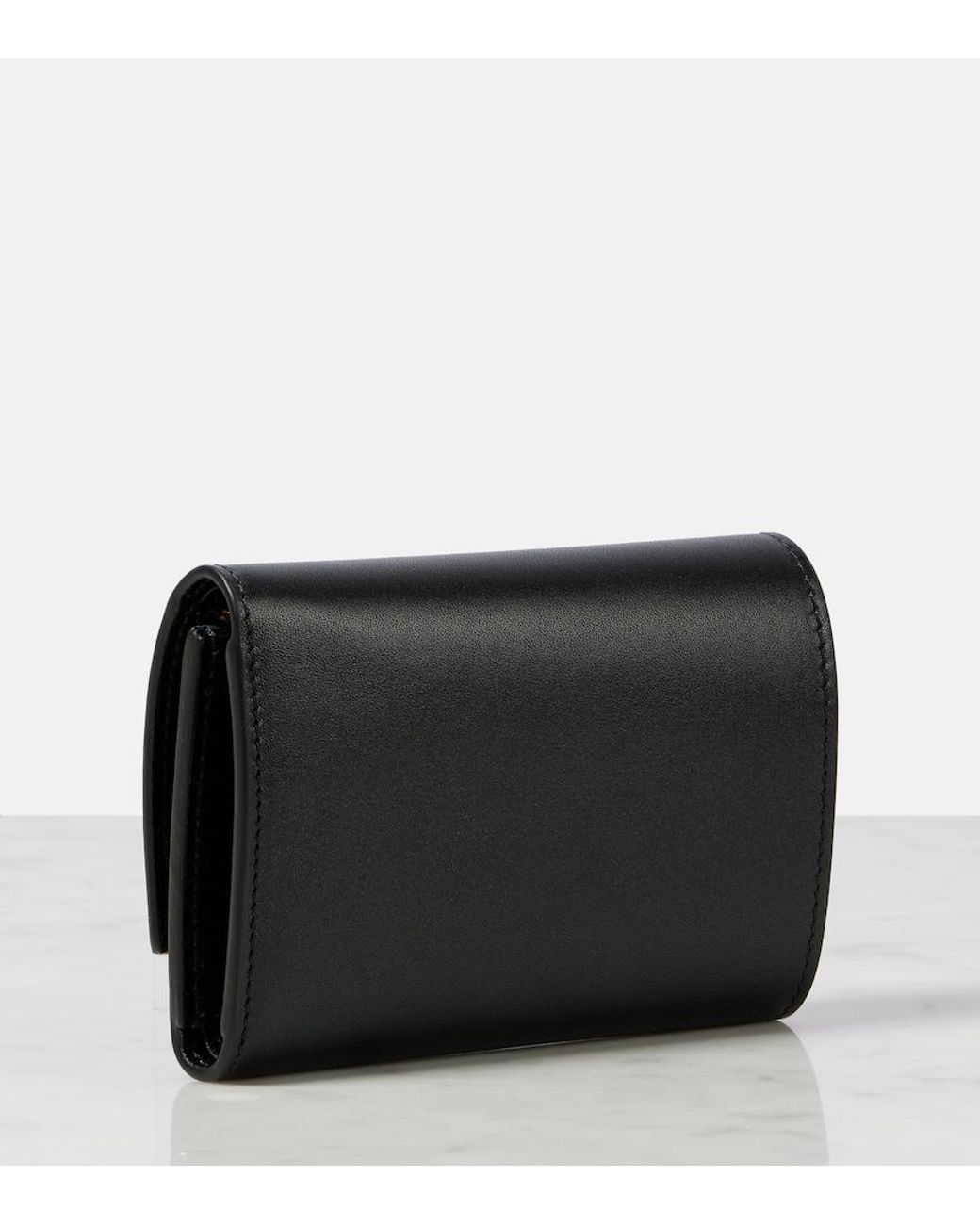 Loewe Black Pebble Leather Wallet