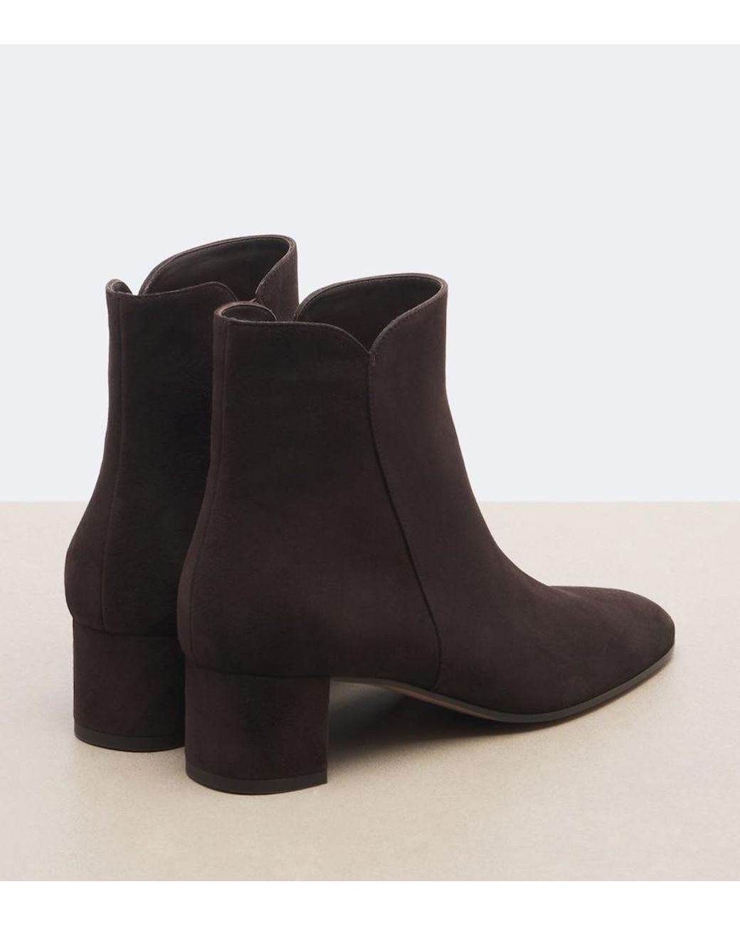 Gianvito Rossi Black Lisa Suede Ankle Boots