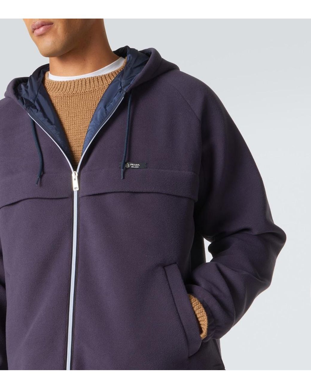 Prada Purple Hooded Jacket for men
