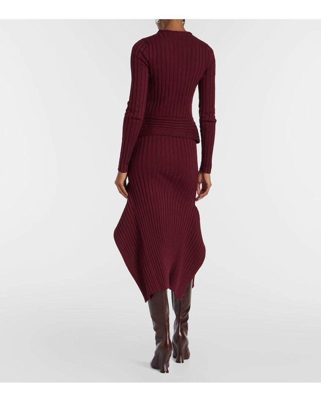 Stella McCartney Purple Ribbed-Knit Cotton Top