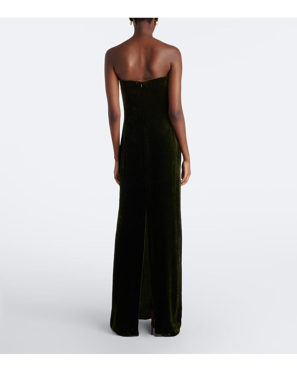 Ralph Lauren Black Velvet Bustier Gown