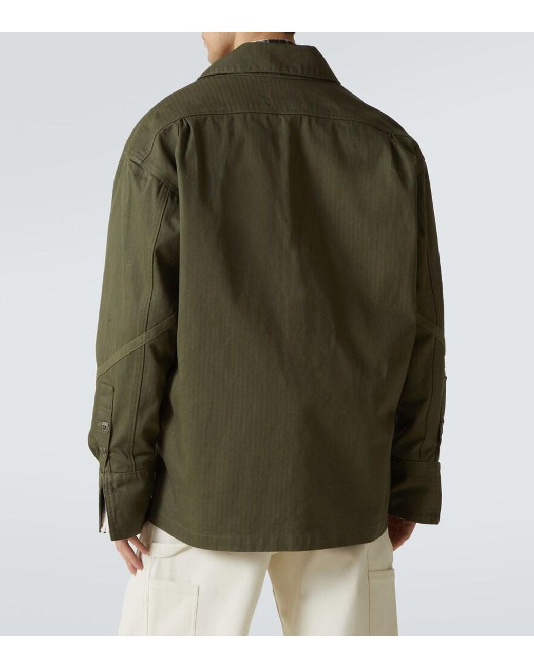 Greg Lauren Green Cotton Field Jacket for men