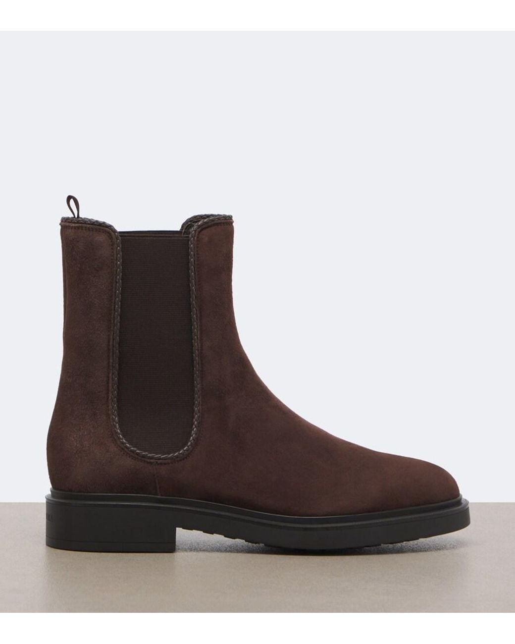 Aquazzura Brown Gaspard Suede Chelsea Boots