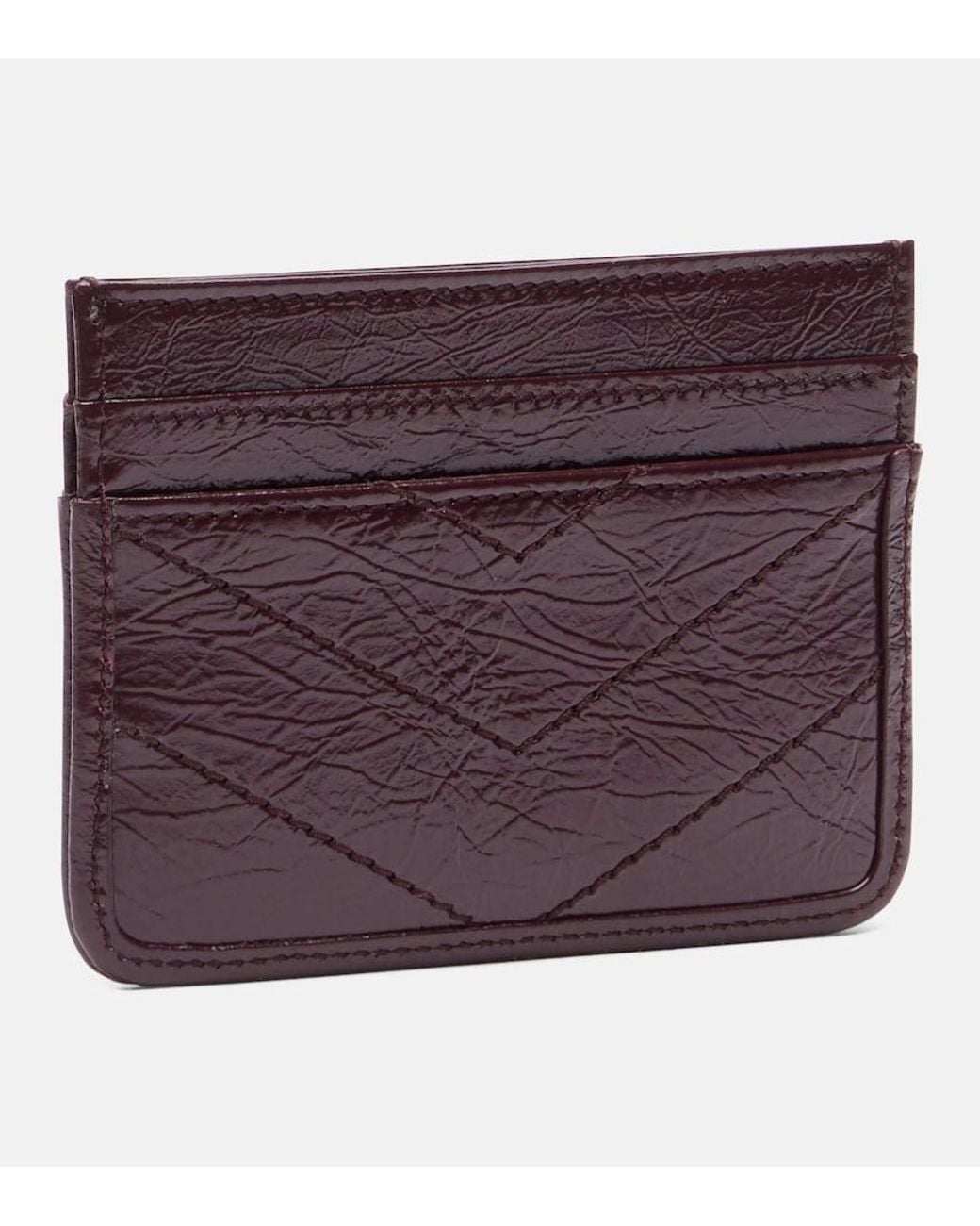 Saint Laurent Purple Niki Leather Card Holder