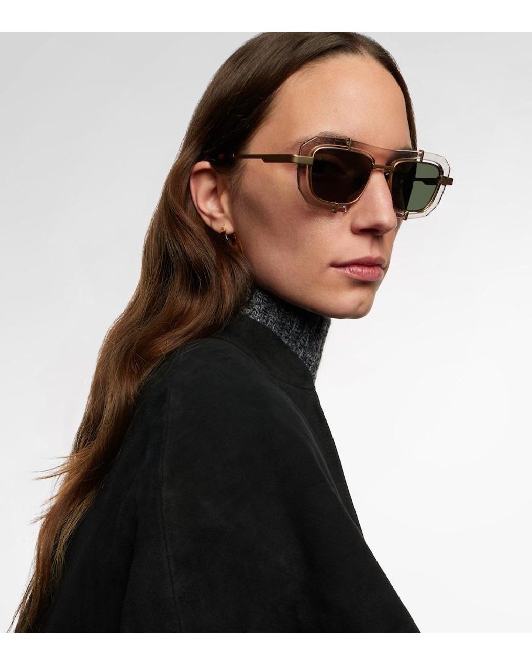 J.W. Anderson Brown Rectangular Sunglasses