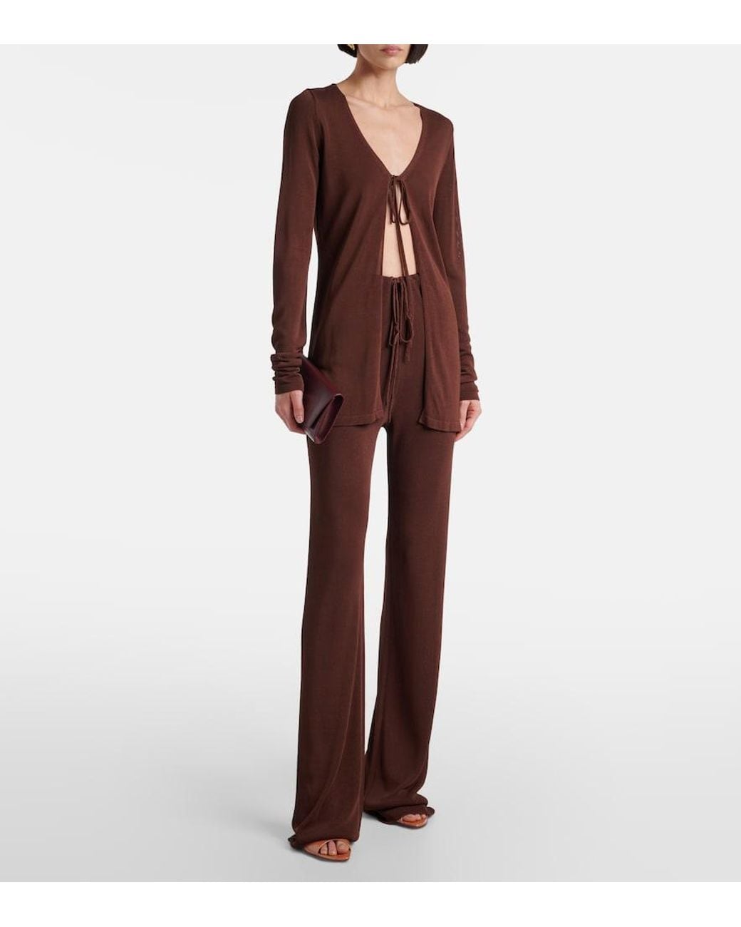 AYA MUSE Brown Knitted Top
