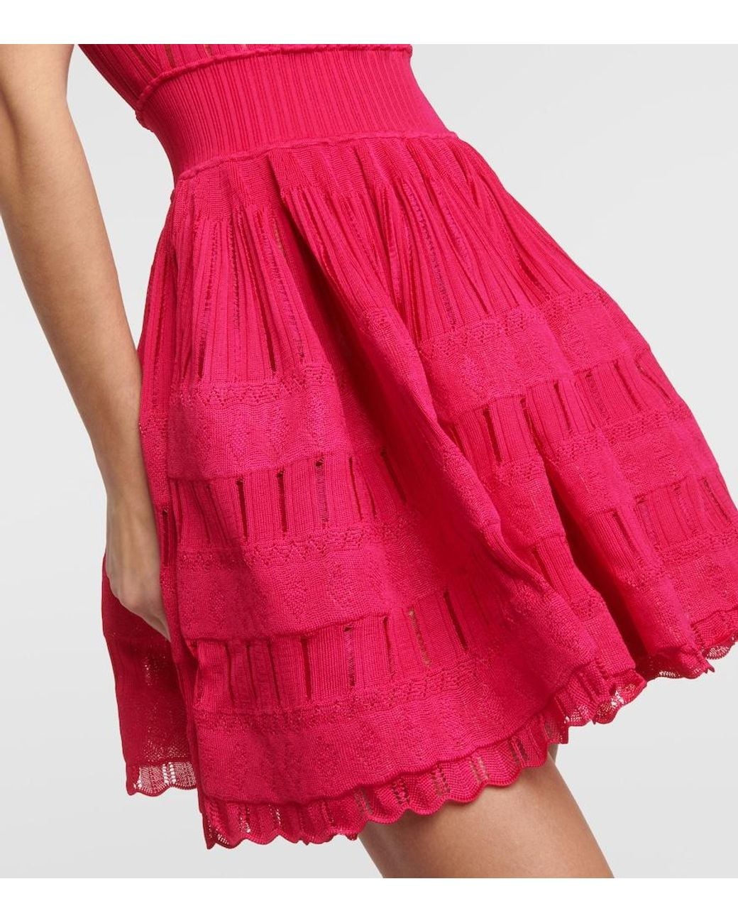 Alaïa Red Crinoline Minidress