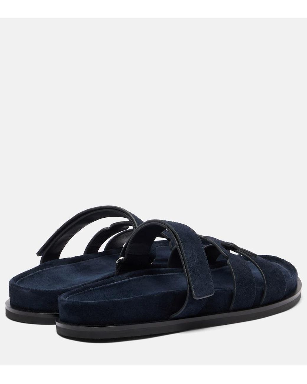 Tory Burch Blue Ines Suede Slides