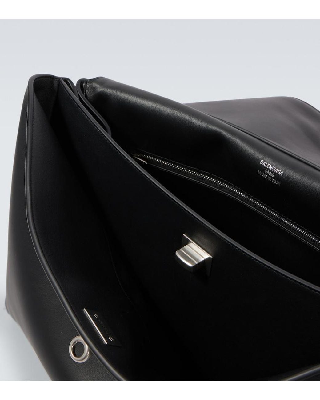 Balenciaga Black Rodeo Leather Messenger Bag for men
