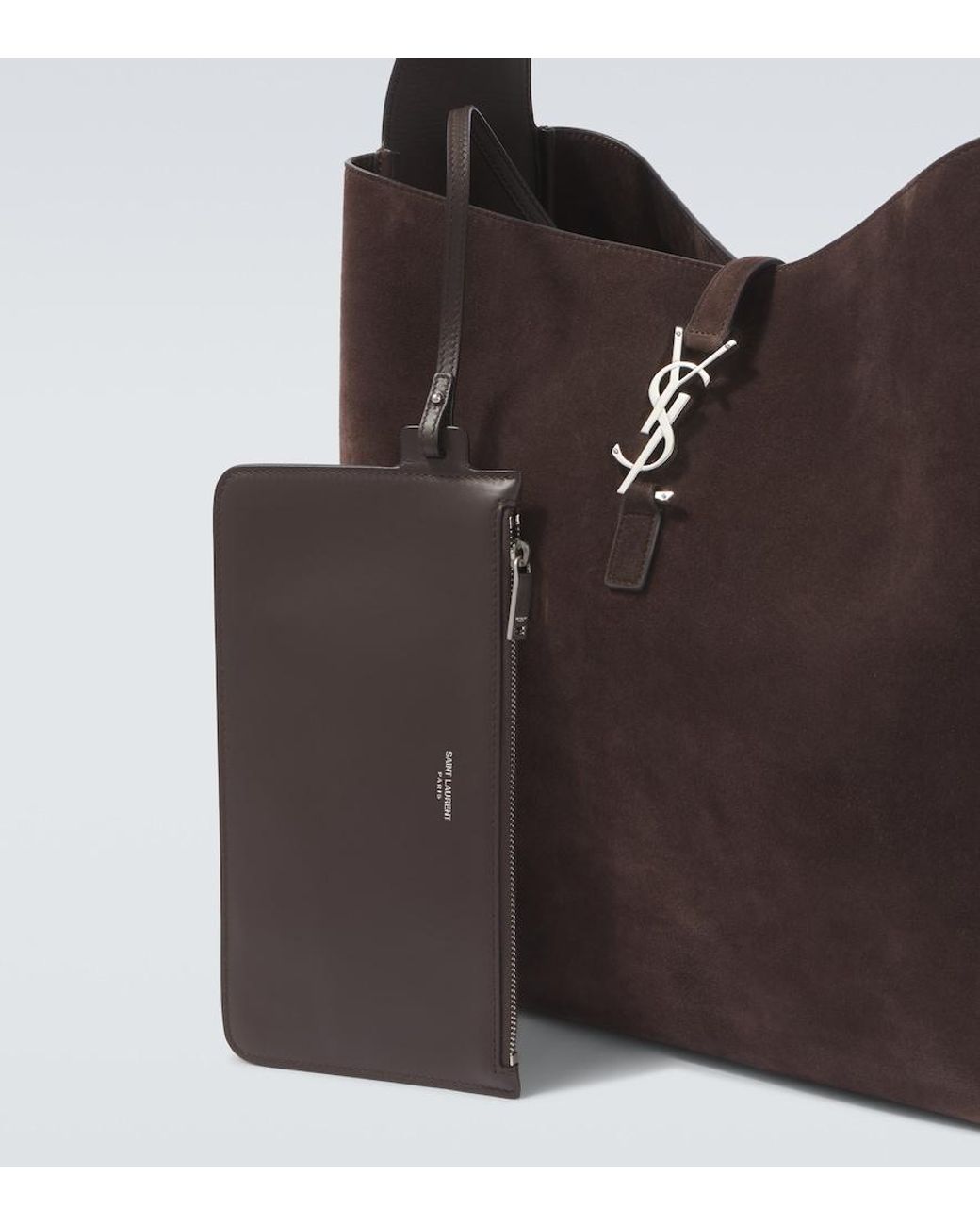 Saint Laurent Brown Le 5 A 7 Maxi Suede Shoulder Bag for men