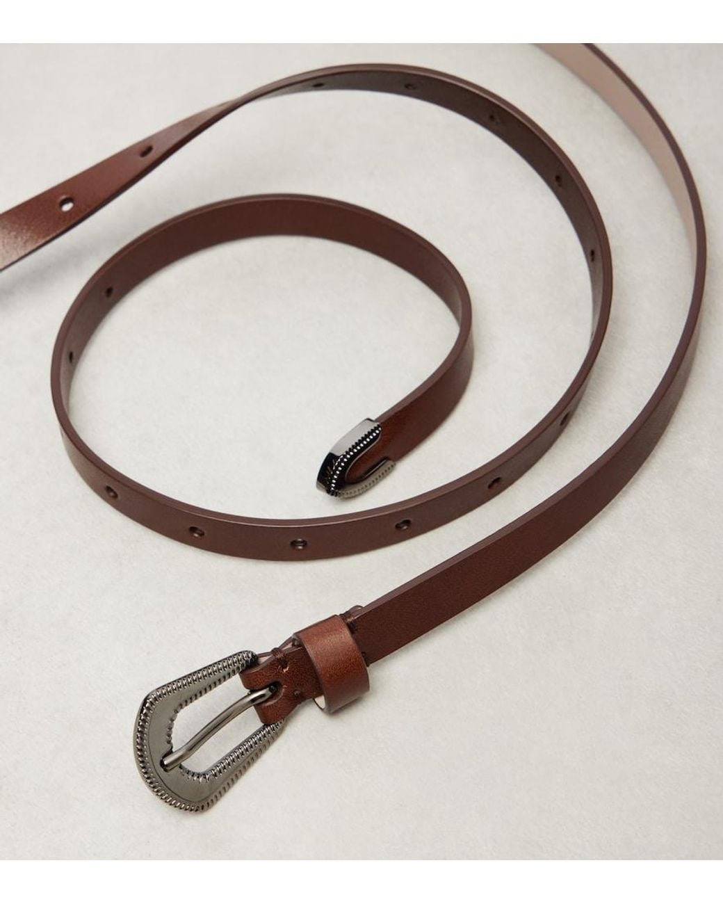 Brunello Cucinelli Brown Leather Belt