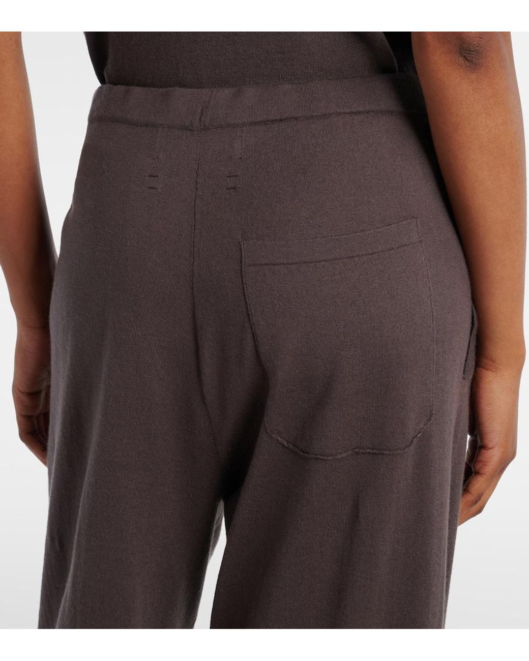 Extreme Cashmere Brown N°353 Relax Cotton And Cashmere Wide-Leg Pants