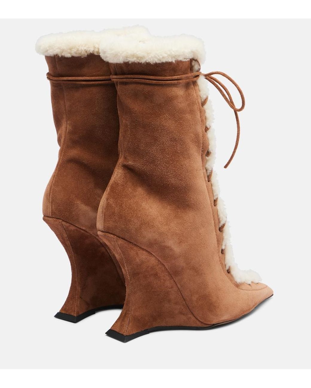 Paris Texas Brown Nina 105 Suede Wedge Boots