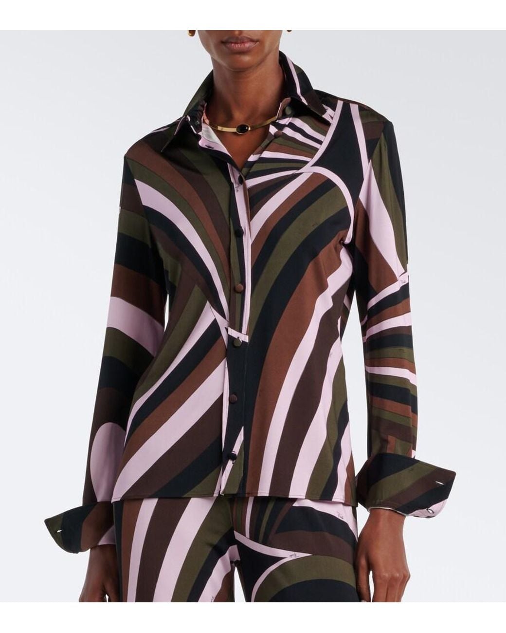 Emilio Pucci Black Iride Jersey Shirt
