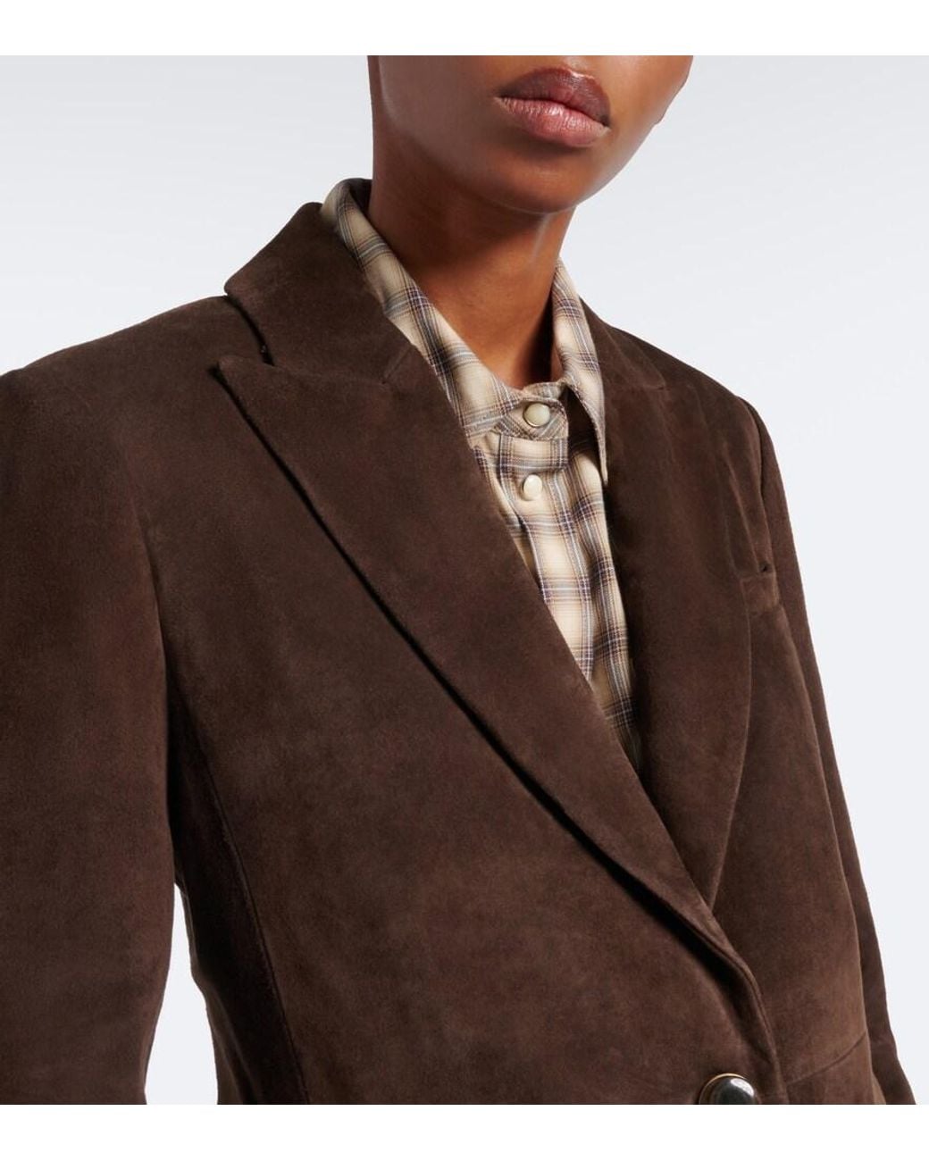 Veronica Beard Brown Maci Suede Blazer