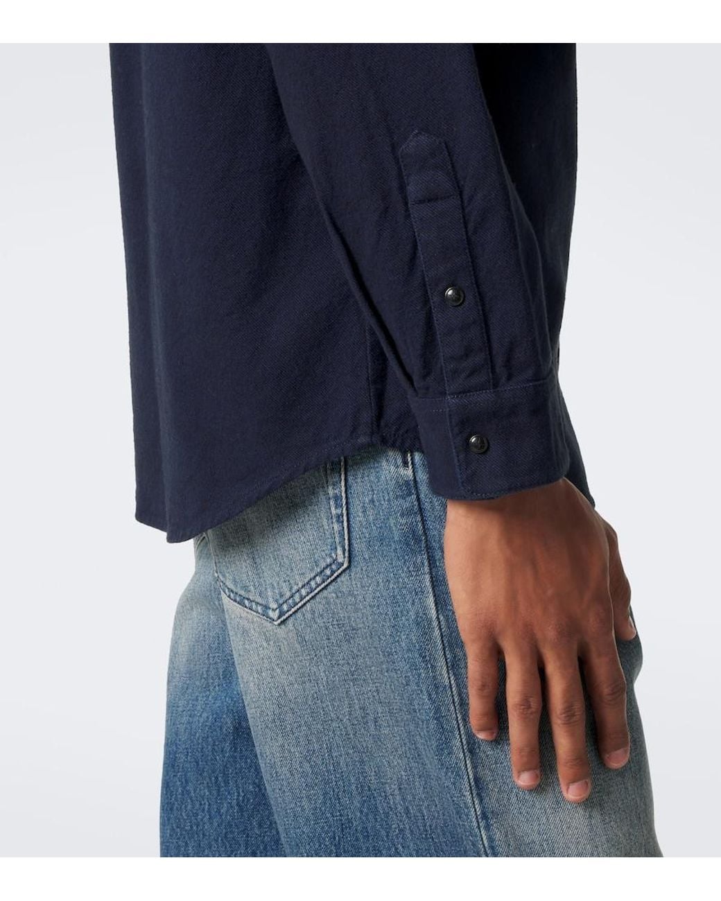 Stone Island Blue Cotton Poplin Shirt for men