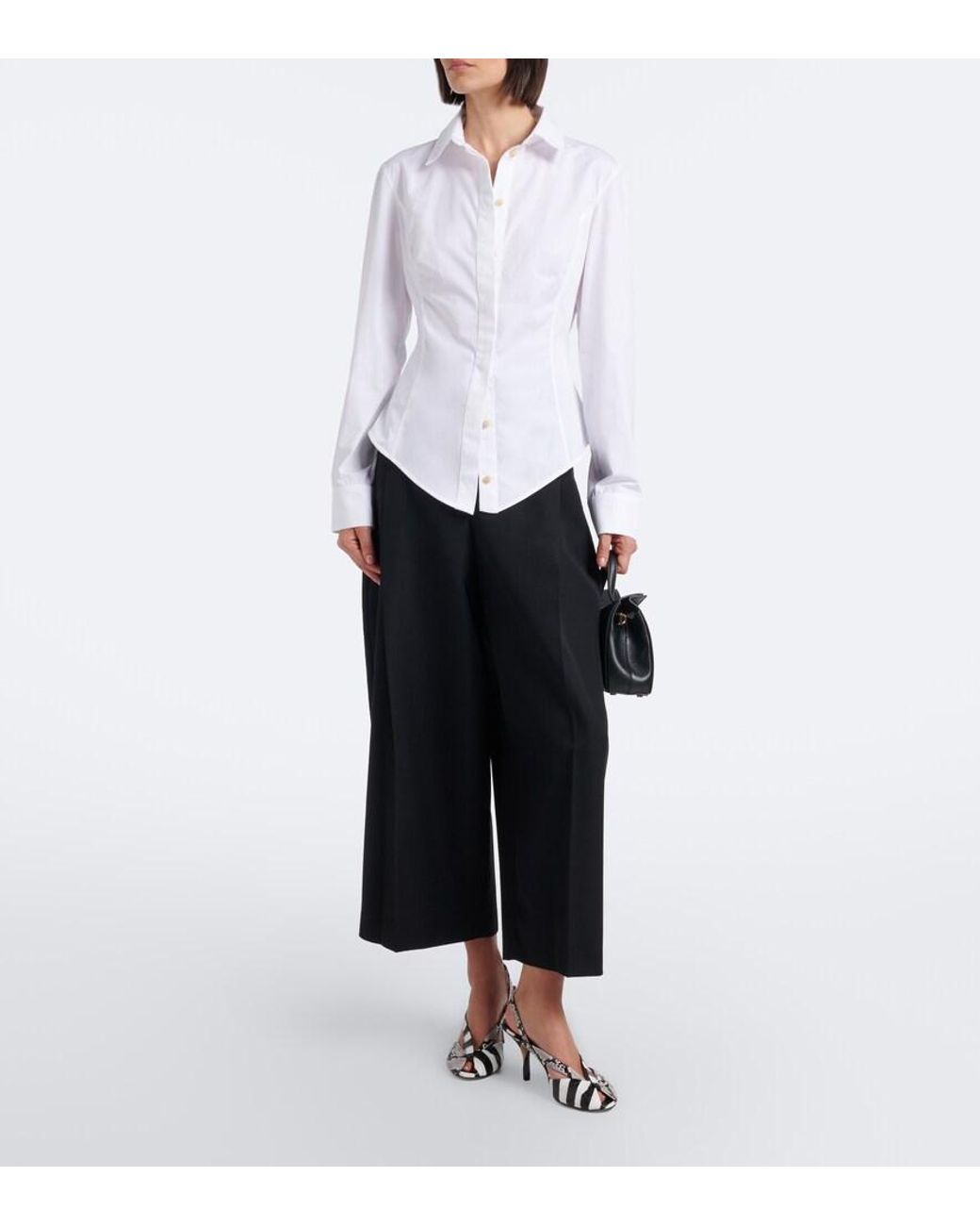 Jacquemus White Triangle Cotton Poplin Shirt