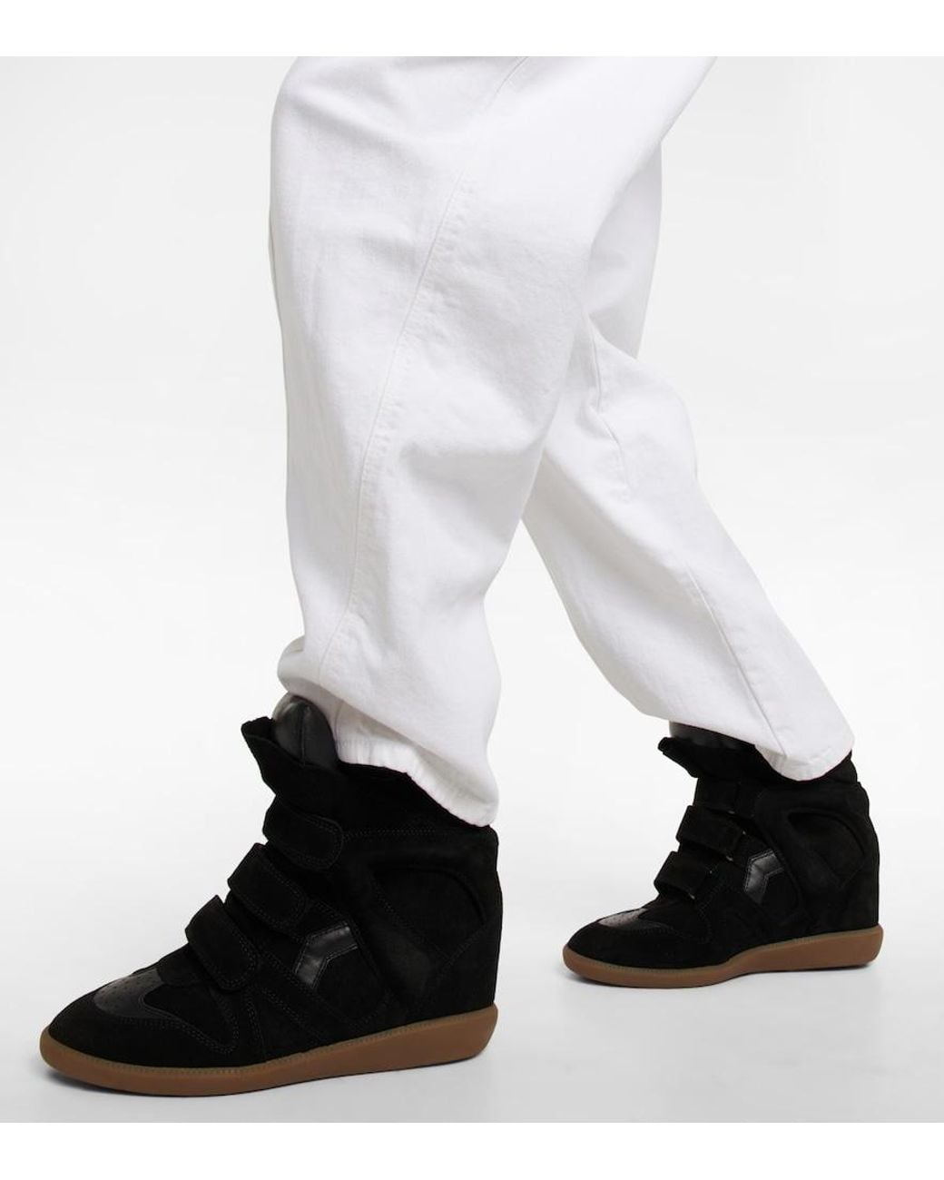 Isabel Marant Black Bekett Leather Sneakers