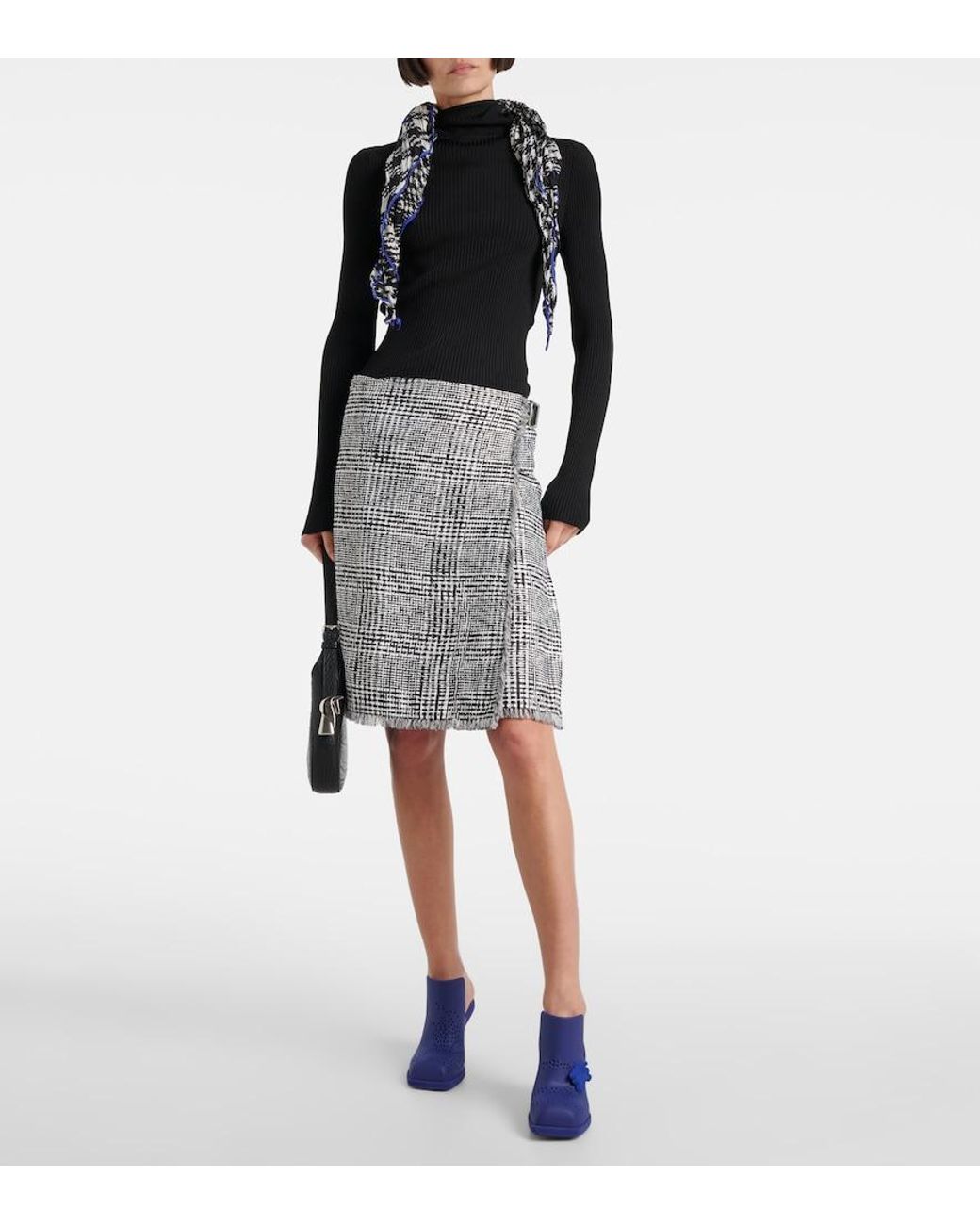 Burberry Blue Rubber Heeled Mules
