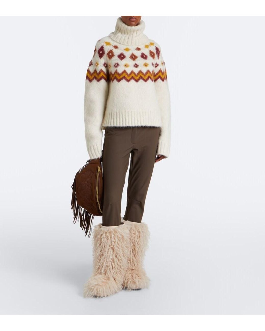Goldbergh Brown Hina Fringed Belt Bag