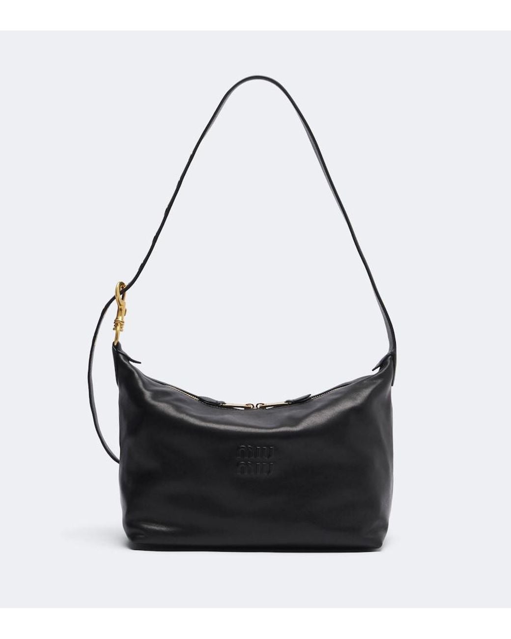 Miu Miu Black Spirit Leather Shoulder Bag