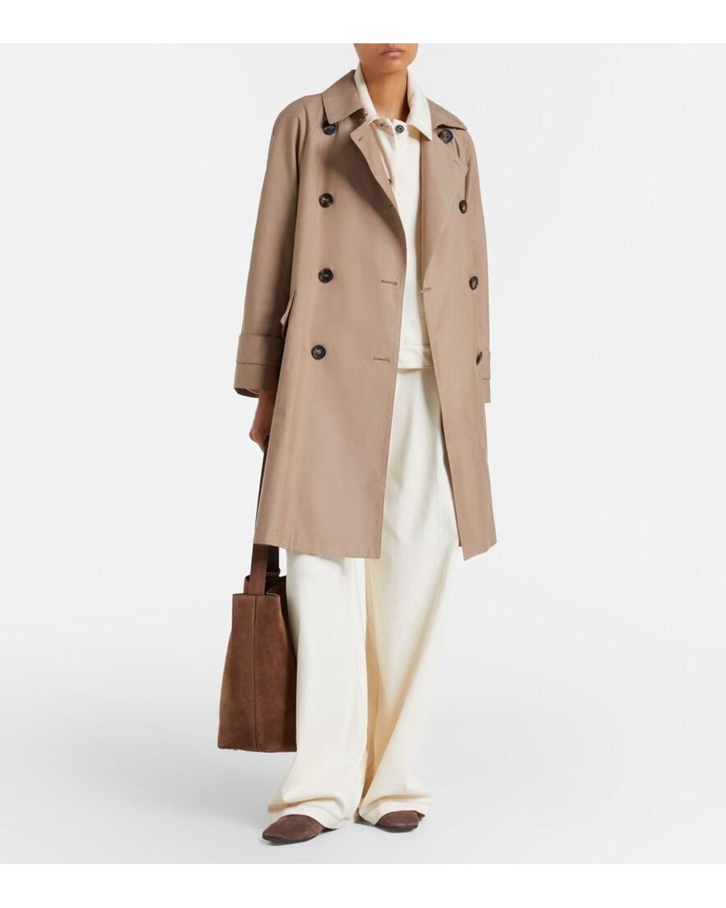 Max Mara Brown Medium Suede Bucket Bag