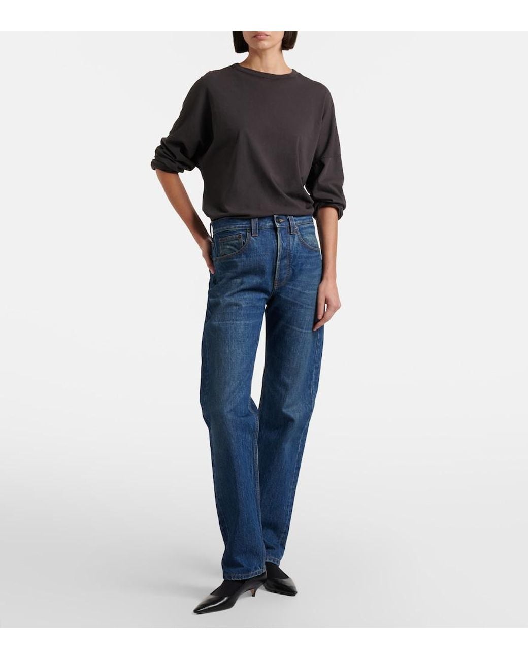 The Row Blue Daciana Straight Jeans