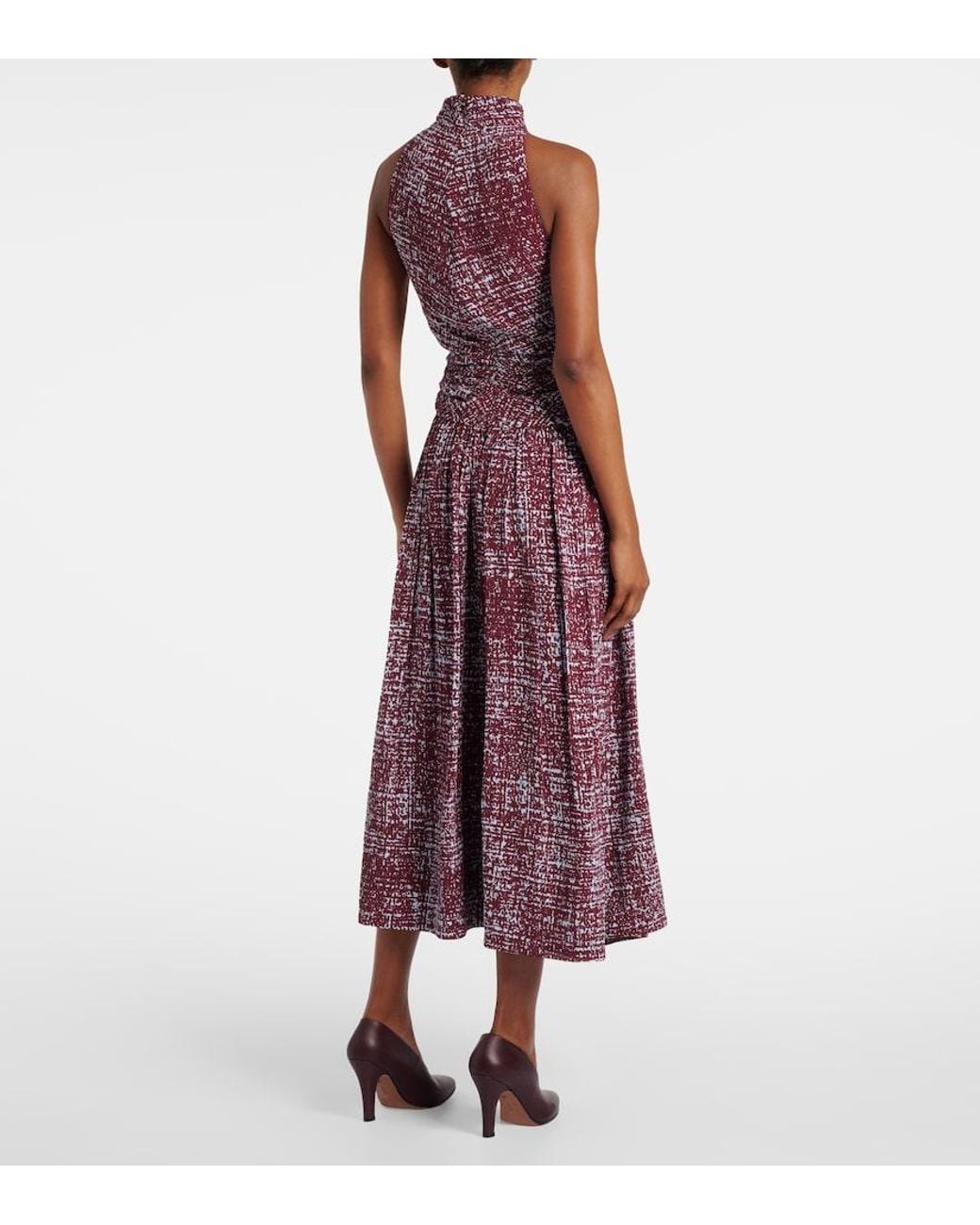Proenza Schouler Purple Lola Printed Midi Dress