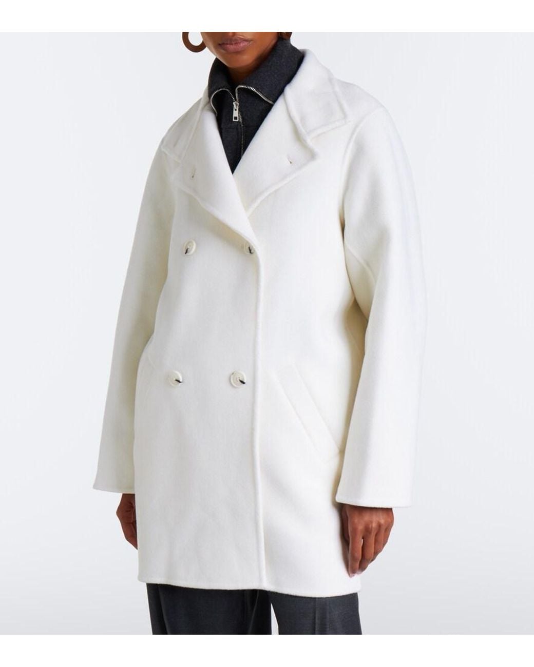 Loulou de Saison White Olmo Wool And Cashmere Coat