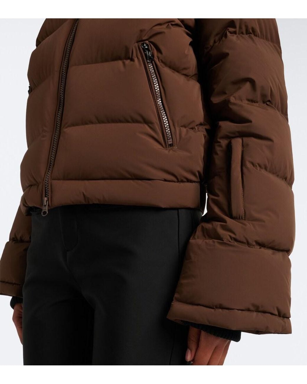 Perfect Moment Brown Polar Flare Down Ski Jacket
