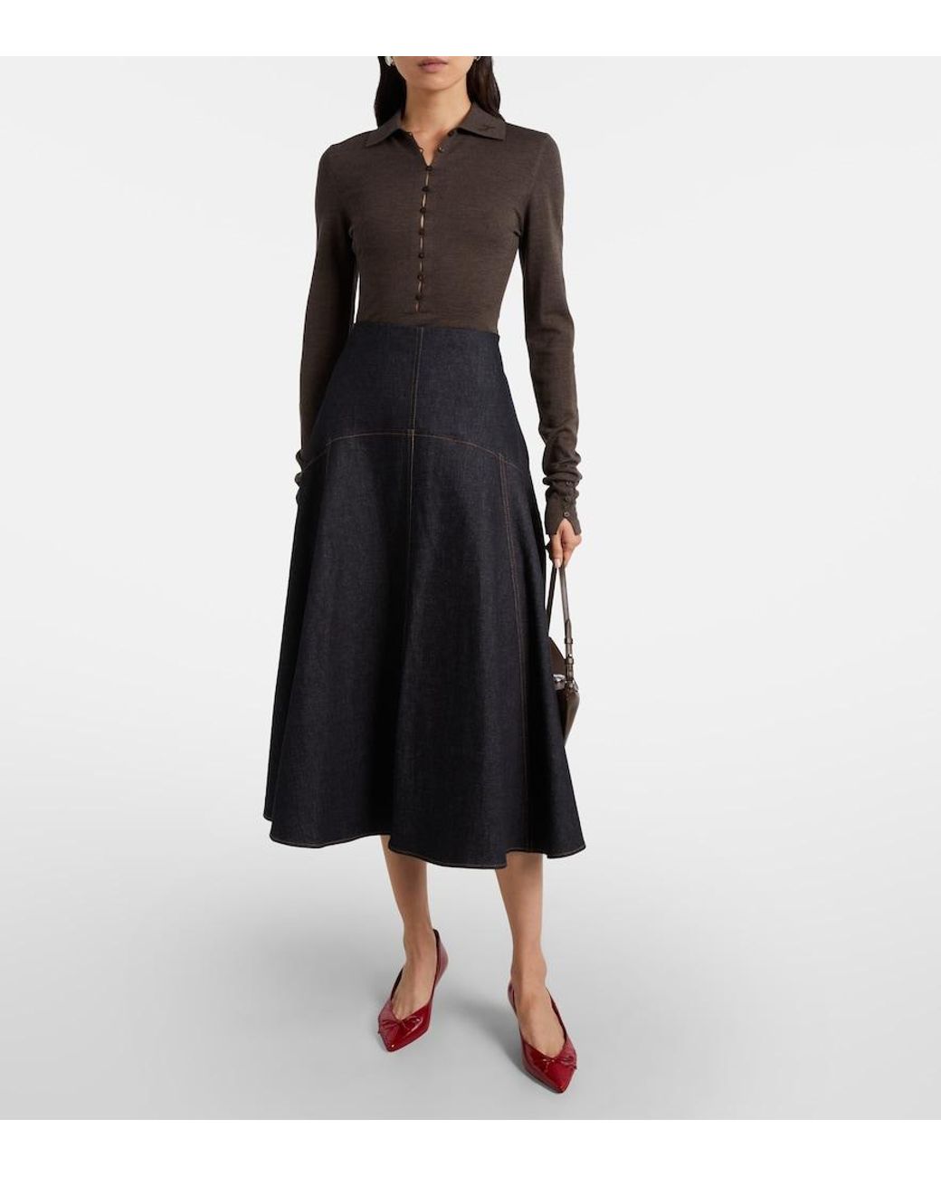 Jacquemus Brown Wool Polo Shirt