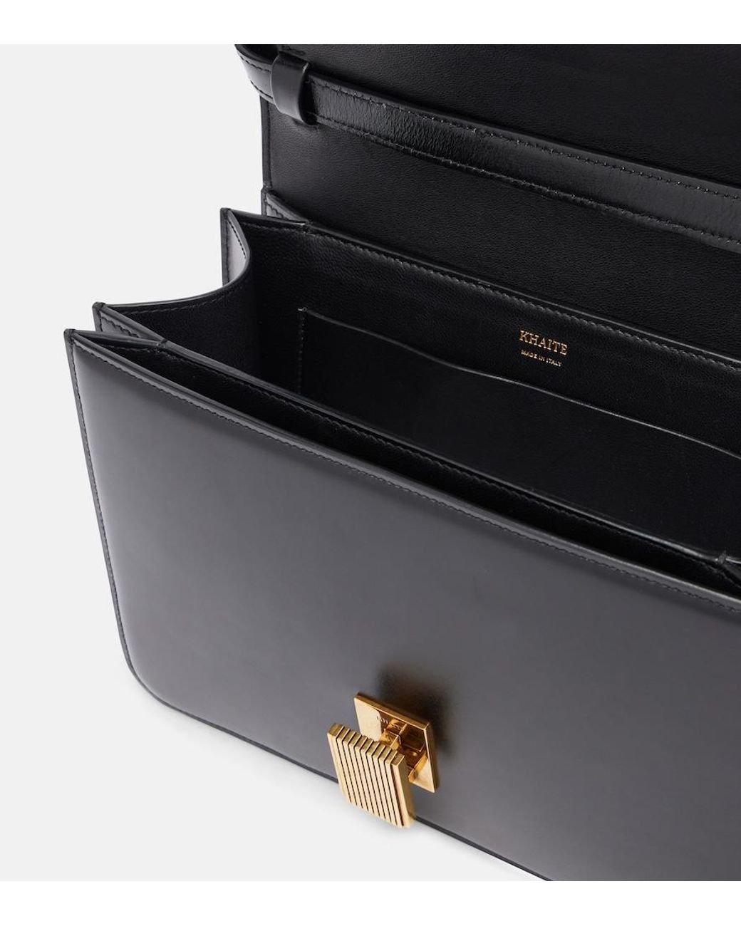 Khaite Black Blake Leather Crossbody Bag