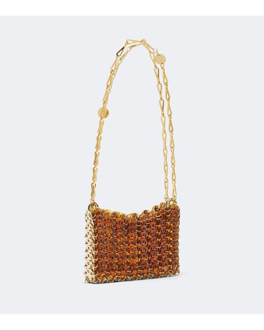 Rabanne White 1969 Nano Embellished Shoulder Bag