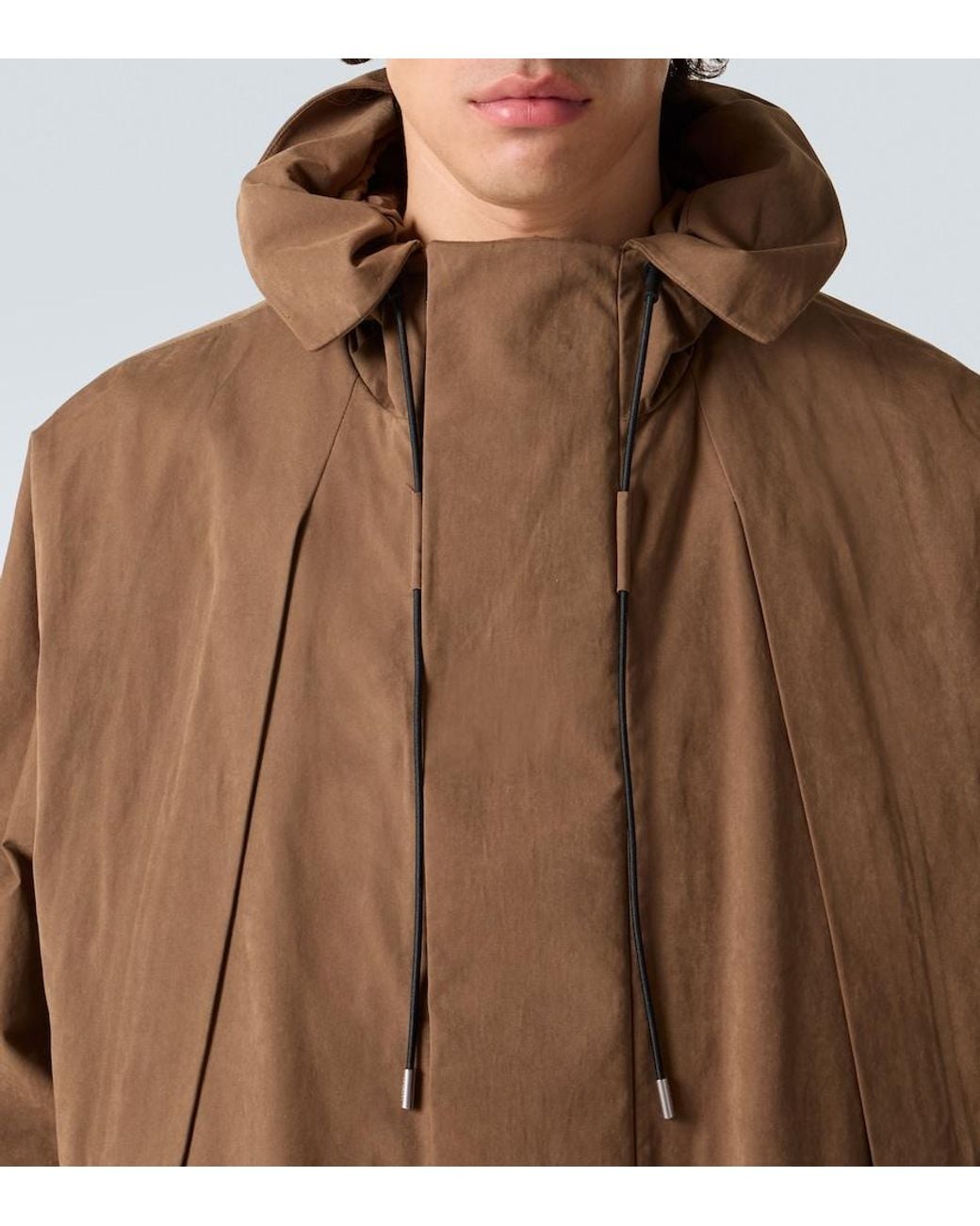 Loewe Brown X On Hooded Technical Jacket for men